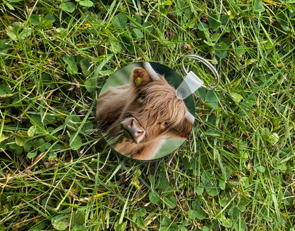 Circle Photo Keyring